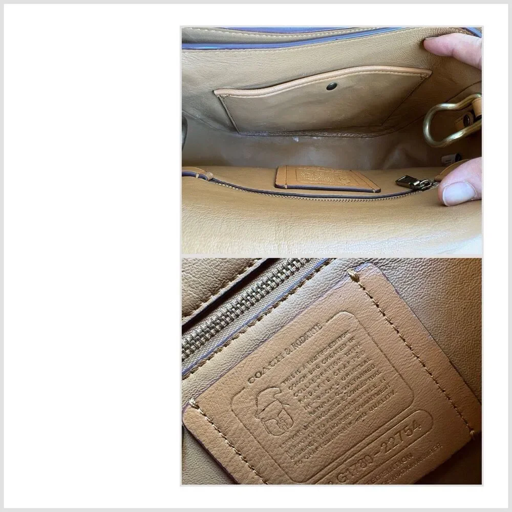 Coach X Rodarte C22754 Courier Bag Colorblock Leather Saddle bag Limited Edition - Picture 7 of 8